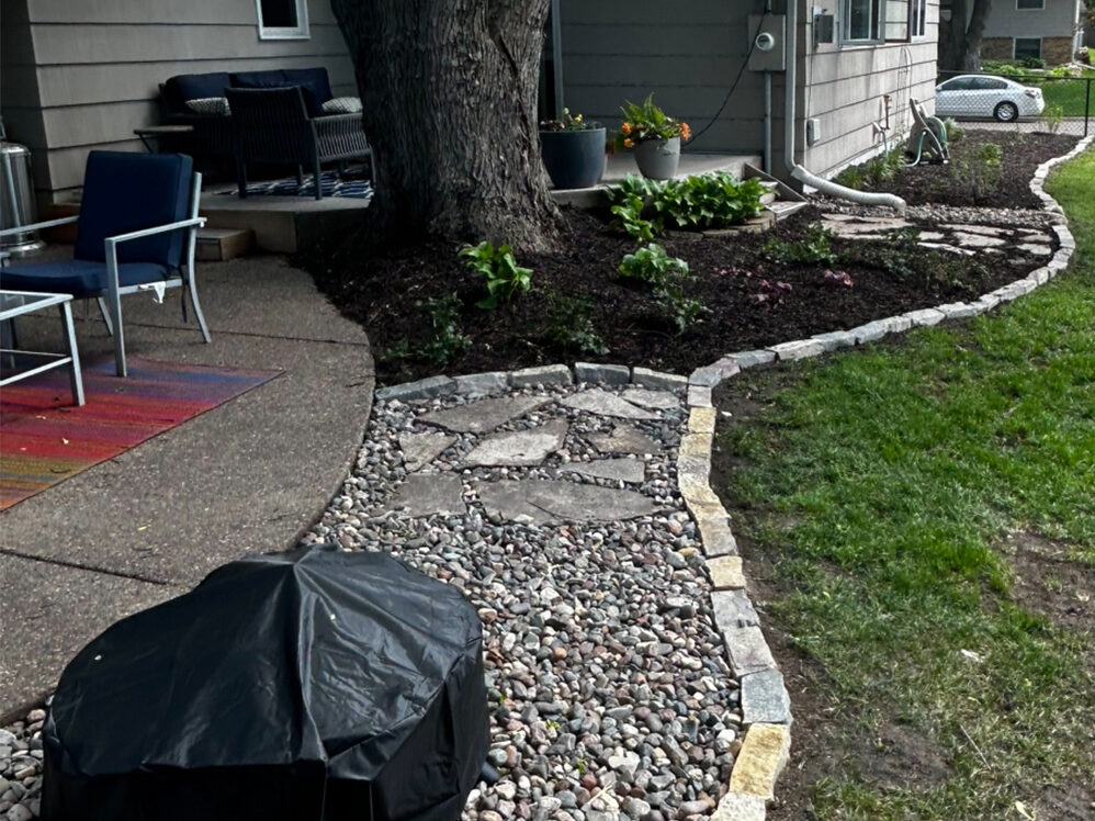 Custom Backyard Flower bed, New Hope, MN.